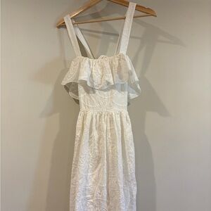 Madewell White Ruffle Sundress